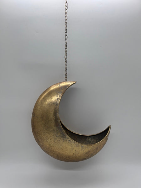Large Hanging Brass Moon